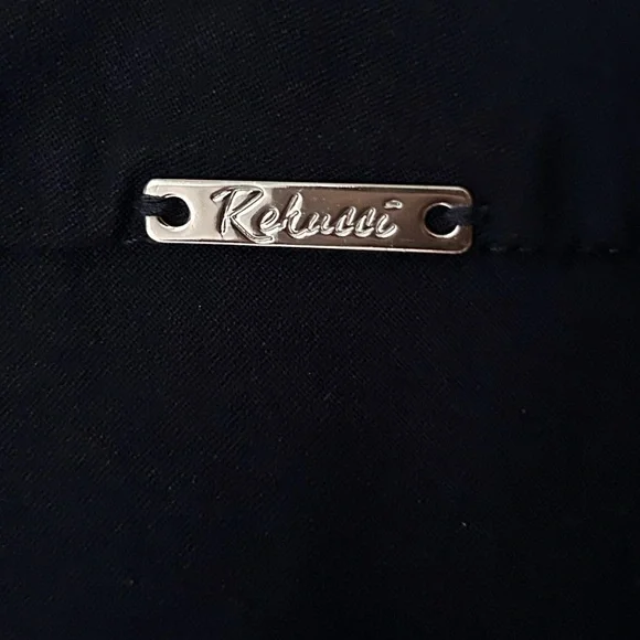 Rekucci Women’s Navy Capri Pants W/Button Detail Size 14 - Picture 4 of 7